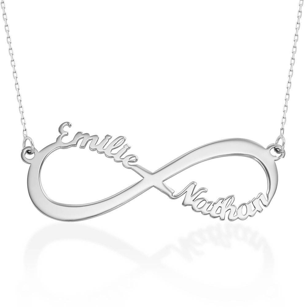 Collar Infinito con Nombre en Oro Blanco 10K-1 Collar Infinito con Nombre en Oro Blanco 10K-1 foto de producto