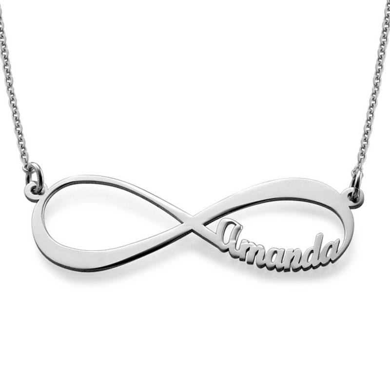 Collar Infinito con Nombre en Plata Esterlina-1 foto de producto