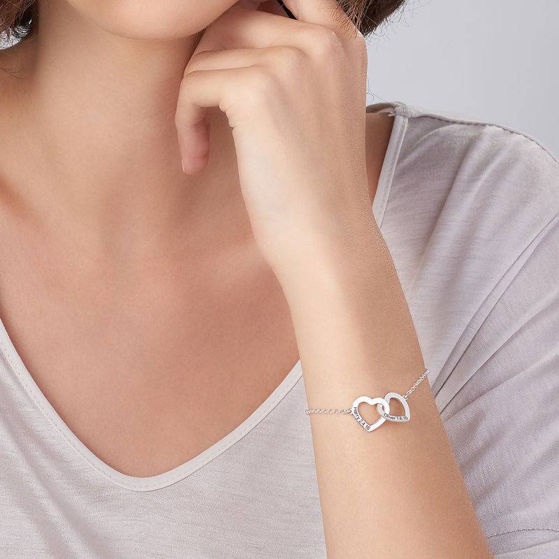 Pulsera Corazones Entrelazados Estilo Claire en Plata-2 foto de producto