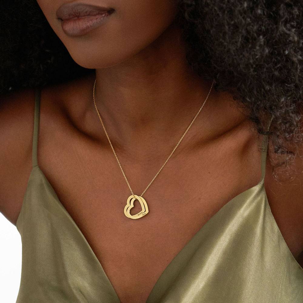 Collar Corazones Entrelazados Estilo Claire en Vermeil de Oro-1 foto de producto
