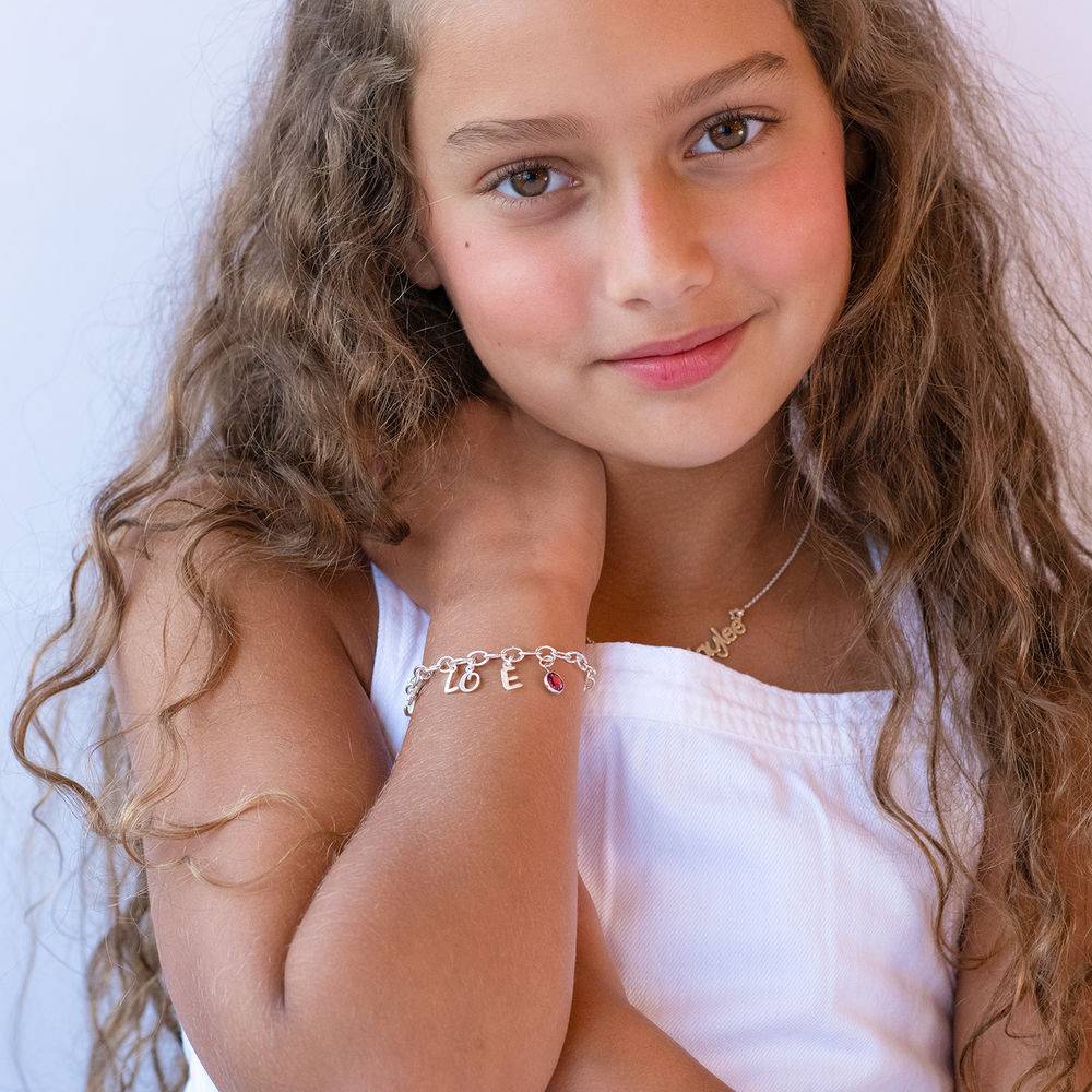 Pulsera de Encantos de Letras para Niñas en Plata-3 Pulsera de Encantos de Letras para Niñas en Plata-3 foto de producto