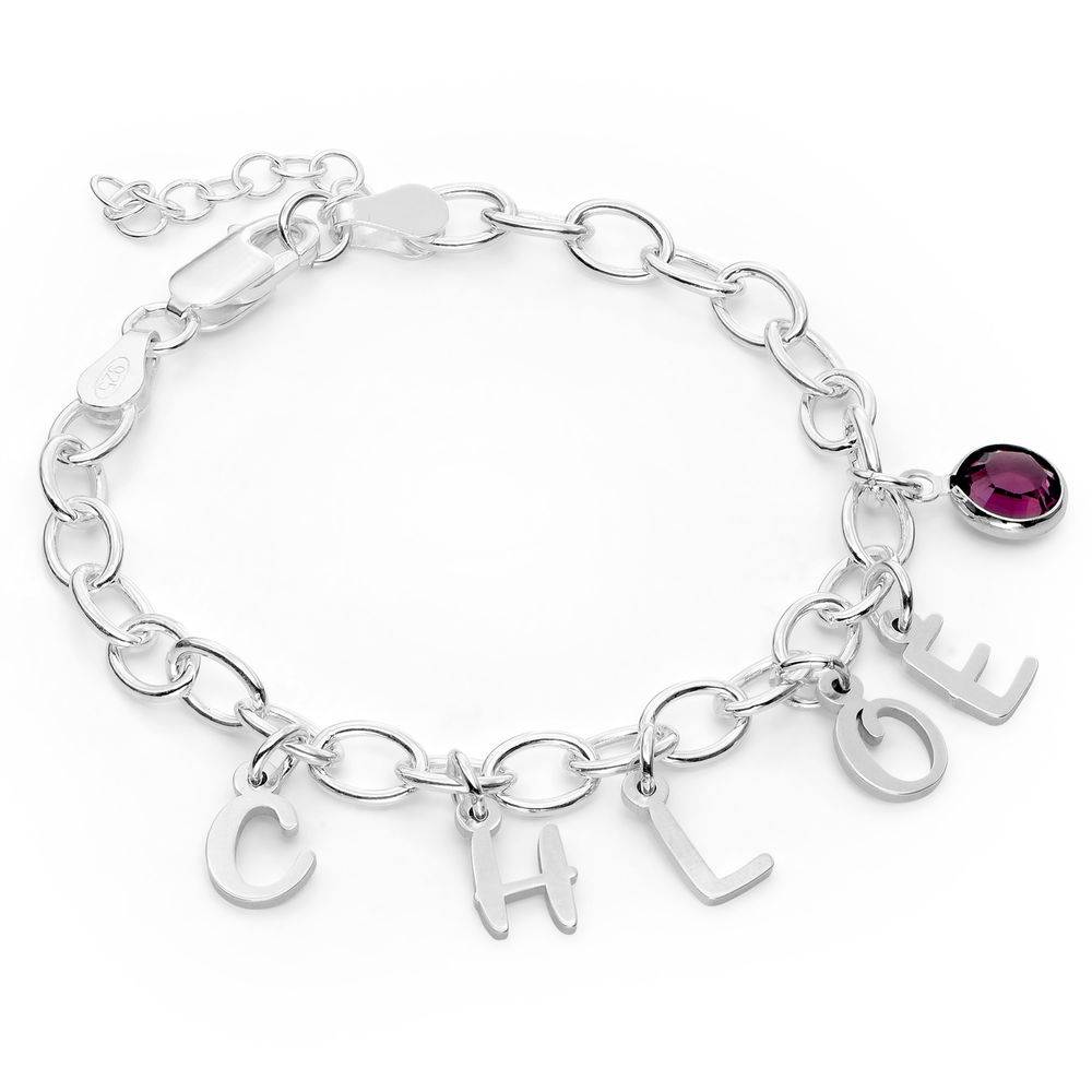 Pulsera de Encantos de Letras para Niñas en Plata-1 Pulsera de Encantos de Letras para Niñas en Plata-1 foto de producto