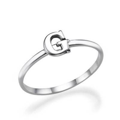 Anillo de Inicial en Plata Esterlina-3 foto de producto