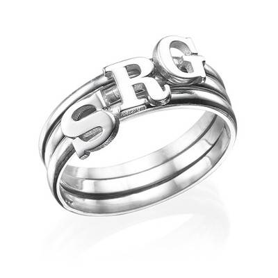 Anillo de Inicial en Plata Esterlina-4 foto de producto