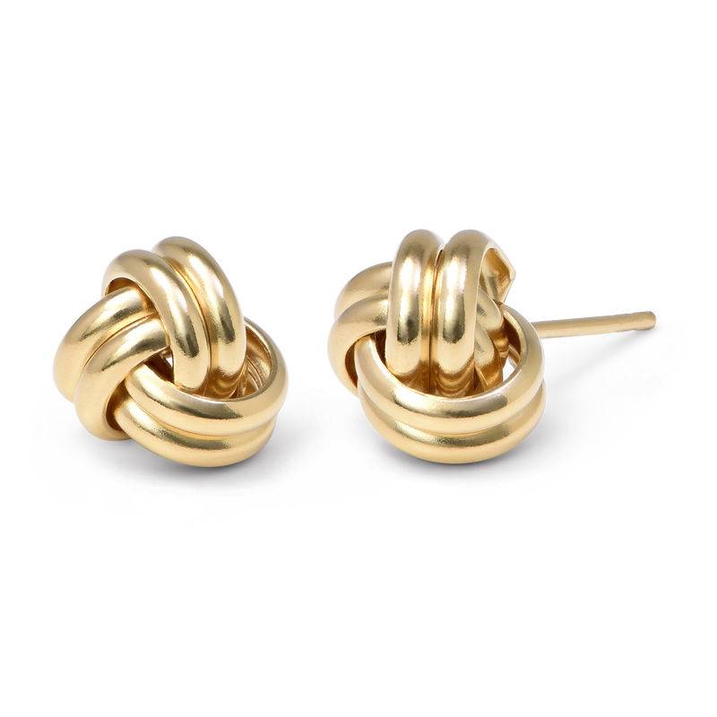 Pendientes con Nudo de Amor en Chapa de Oro-2 Pendientes con Nudo de Amor en Chapa de Oro-2 foto de producto