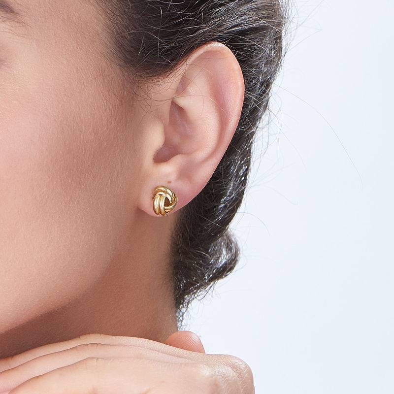 Pendientes con Nudo de Amor en Chapa de Oro-1 Pendientes con Nudo de Amor en Chapa de Oro-1 foto de producto