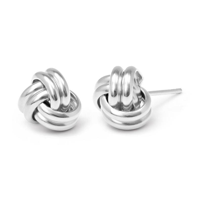Pendientes con Nudo de Amor en Plata Esterlina-1 Pendientes con Nudo de Amor en Plata Esterlina-1 foto de producto