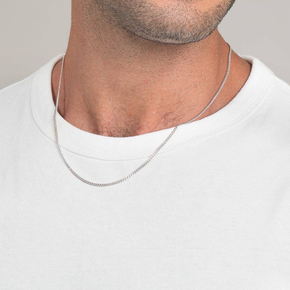 Cadena Gourmet para Hombres en Oro Blanco de 14K-1 foto de producto