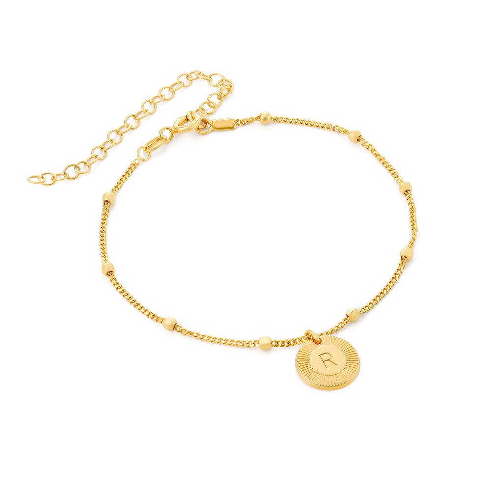 Pulsera / Tobillera Mini Rayos con Inicial en Baño de Oro-1 foto de producto