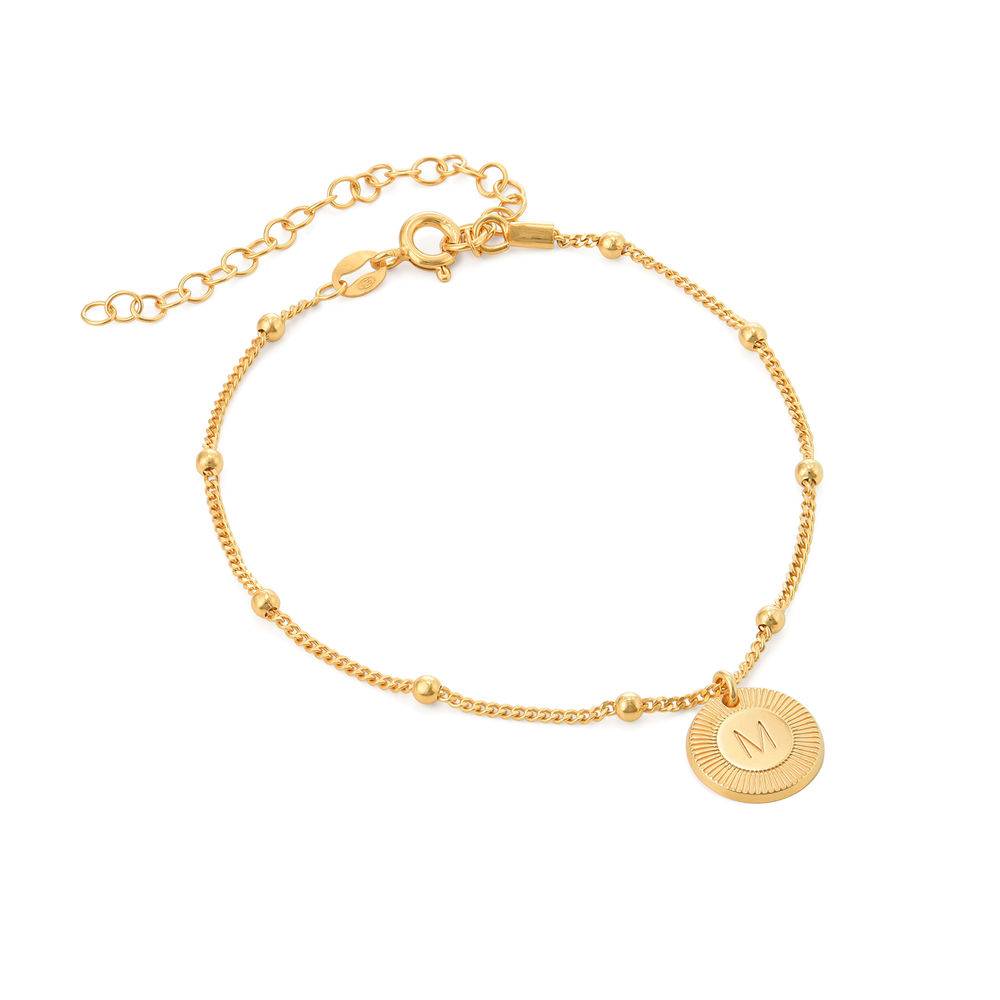 Pulsera / Tobillera Mini Rayos con Inicial en Vermeil de Oro-1 foto de producto