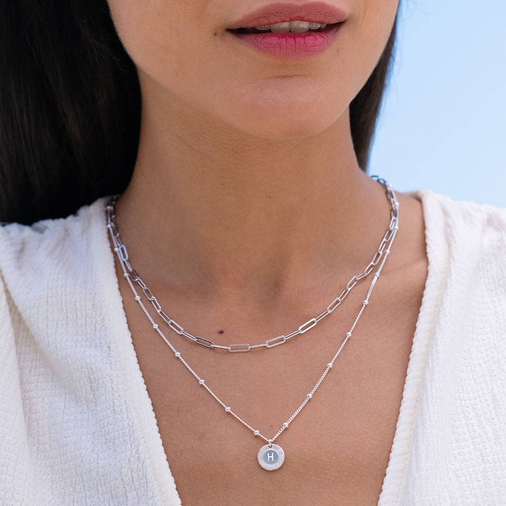 Collar Mini Rayos con Inicial en Plata-2 Collar Mini Rayos con Inicial en Plata-2 foto de producto