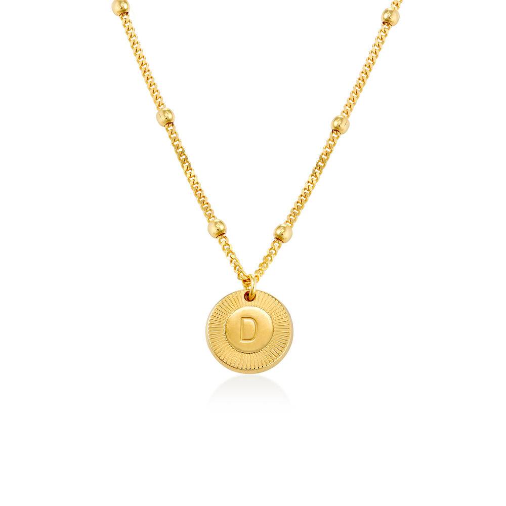 Collar Mini Rayos con Inicial en Vermeil de Oro-1 foto de producto