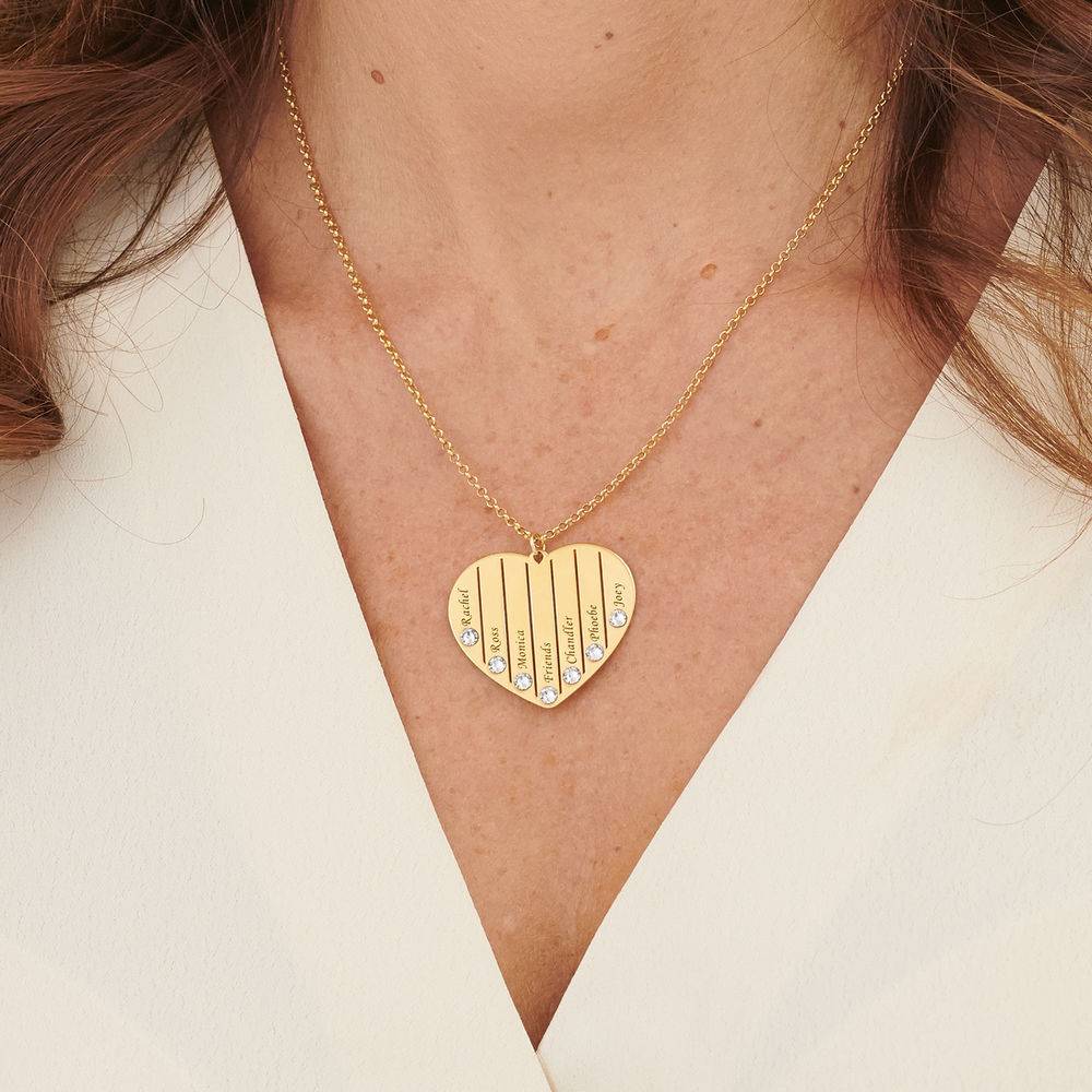 Collar para Mamá con Piedras de Nacimiento en Baño de Oro X-4 foto de producto