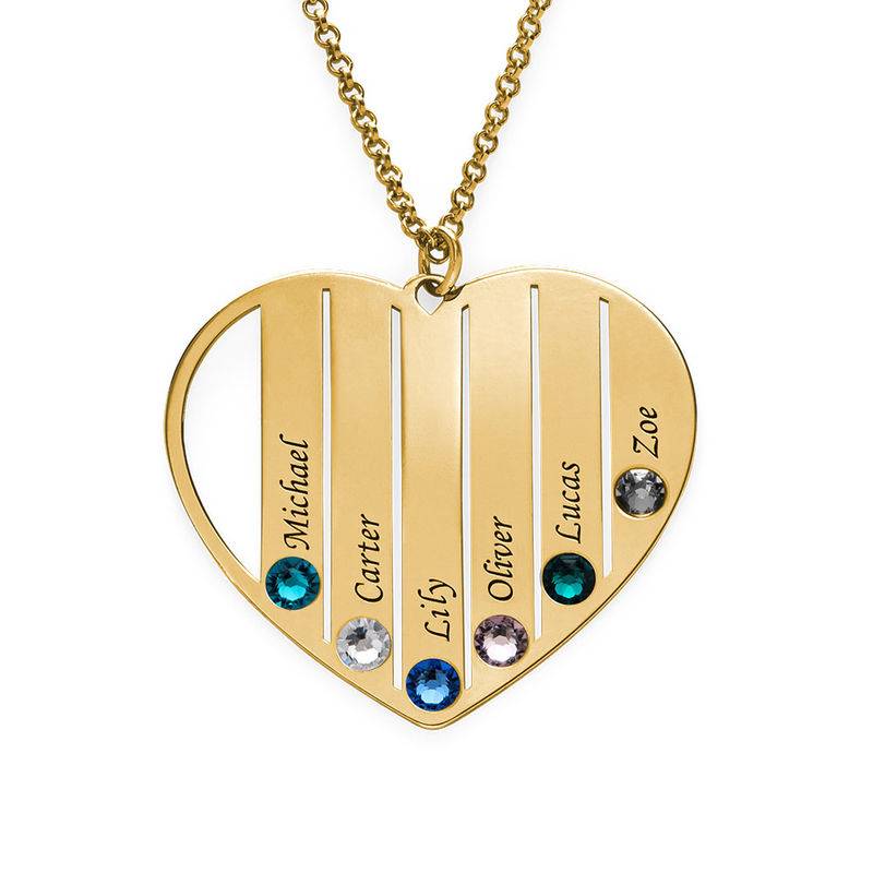 Collar para Mamá con Piedras de Nacimiento en Vermeil de Oro-2 Collar para Mamá con Piedras de Nacimiento en Vermeil de Oro-2 foto de producto