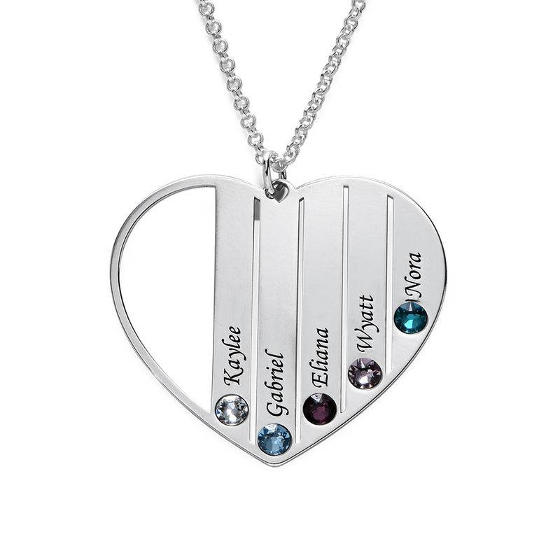 Collar para Mamá con Piedras de Nacimiento en Plata X-1 foto de producto