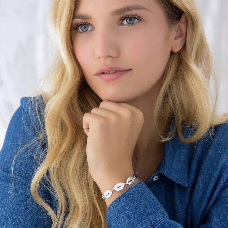 Pulsera con Nombres de Niñas para Mamá en Plata Esterlina-3 foto de producto
