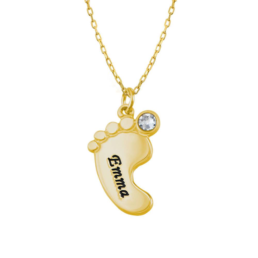Joyería de Mamá – Collar Piecitos de Bebé con Piedras de Nacimiento en Oro Sólido 10K-4 Joyería de Mamá – Collar Piecitos de Bebé con Piedras de Nacimiento en Oro Sólido 10K-4 foto de producto