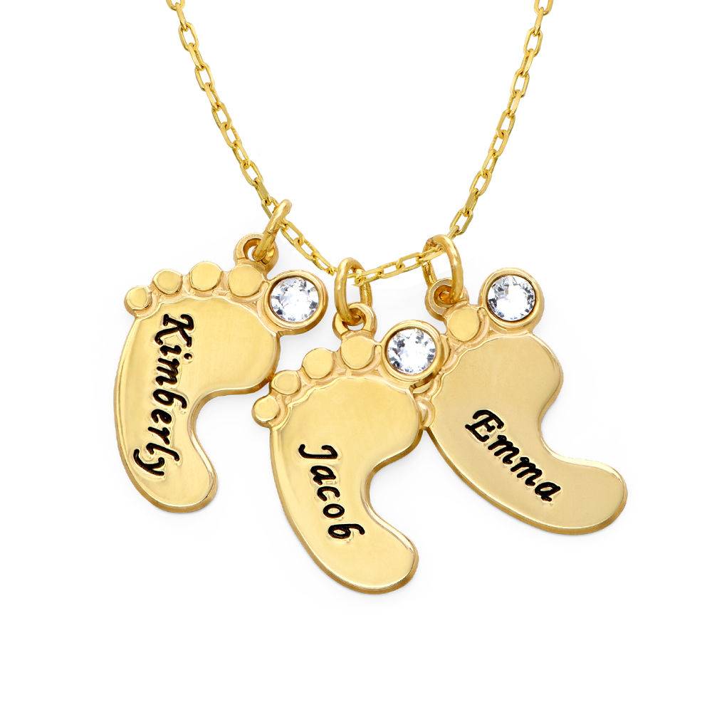 Joyería de Mamá – Collar Piecitos de Bebé con Piedras de Nacimiento en Oro Sólido 10K-2 Joyería de Mamá – Collar Piecitos de Bebé con Piedras de Nacimiento en Oro Sólido 10K-2 foto de producto