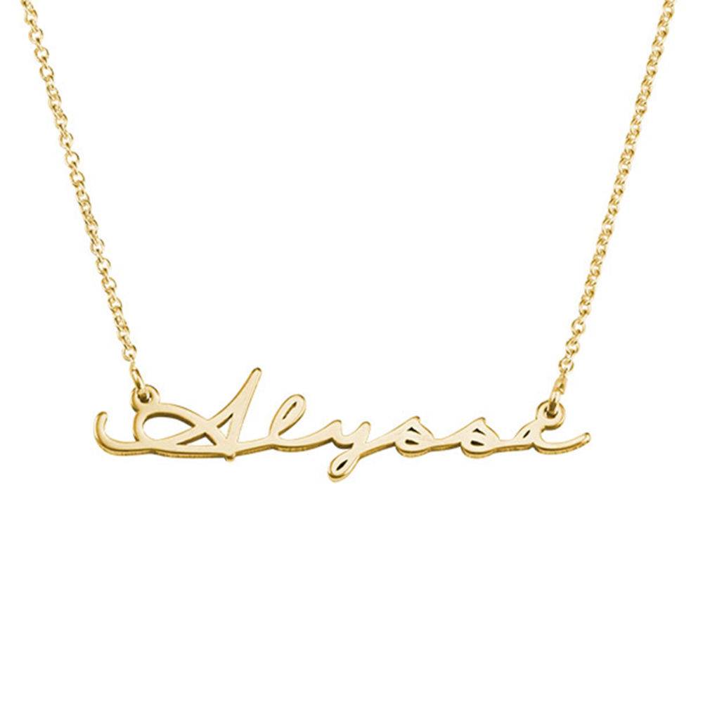 Collar con Nombre de Firma en Baño de Oro-1 foto de producto