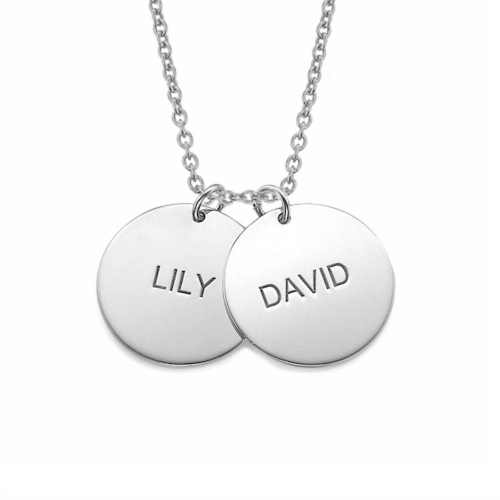 Una Joya para Mamá - Collar Personalizado con Disco en Plata Esterlina-1 foto de producto