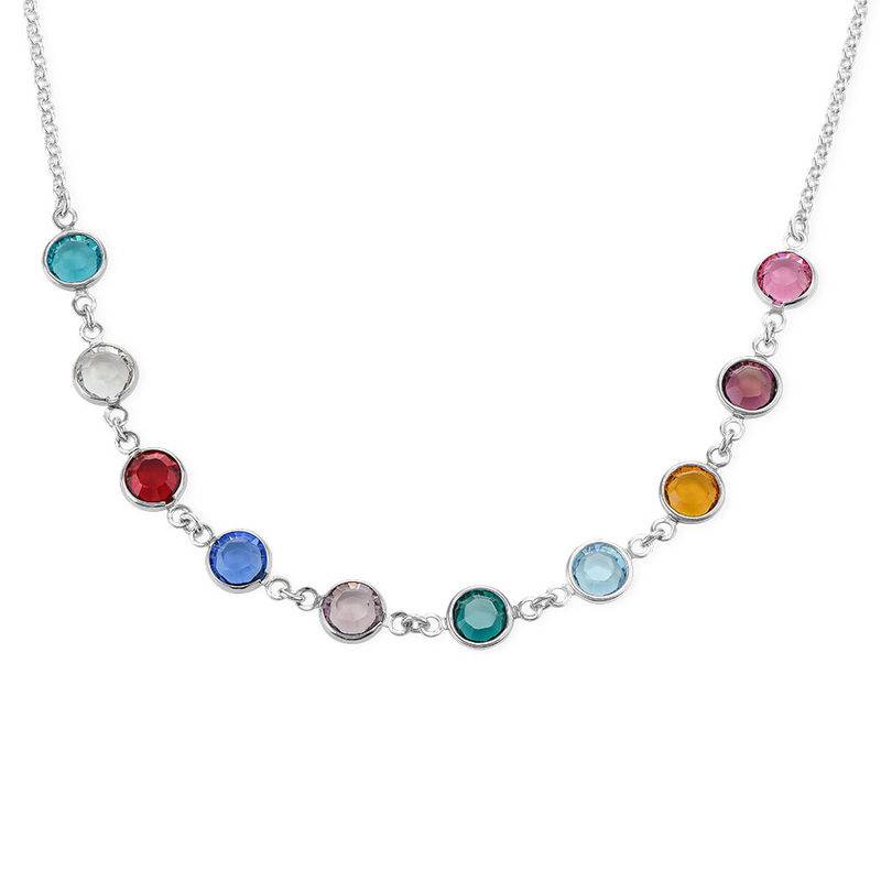 Collar de Piedras de Nacimiento en Plata Esterlina-1 Collar de Piedras de Nacimiento en Plata Esterlina-1 foto de producto