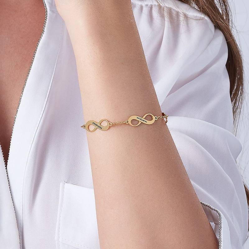 Pulsera Infinitos Múltiples en Oro Sólido 14K-3 foto de producto