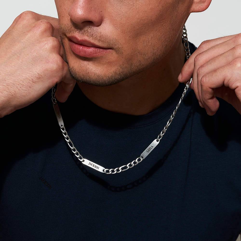 Collar Cosmos para Hombres en Acero Inoxidable-1 foto de producto