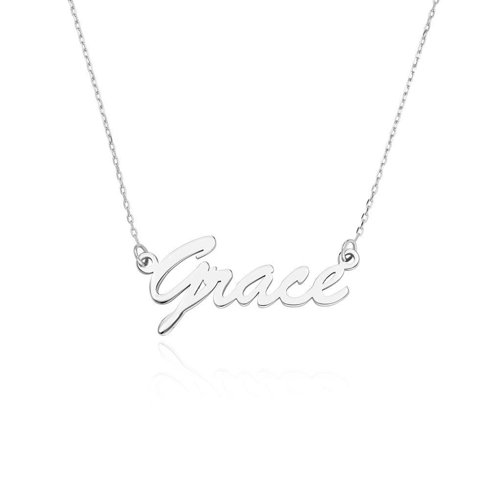 Collar con Nombre in Oro Blanco 10K-1 foto de producto