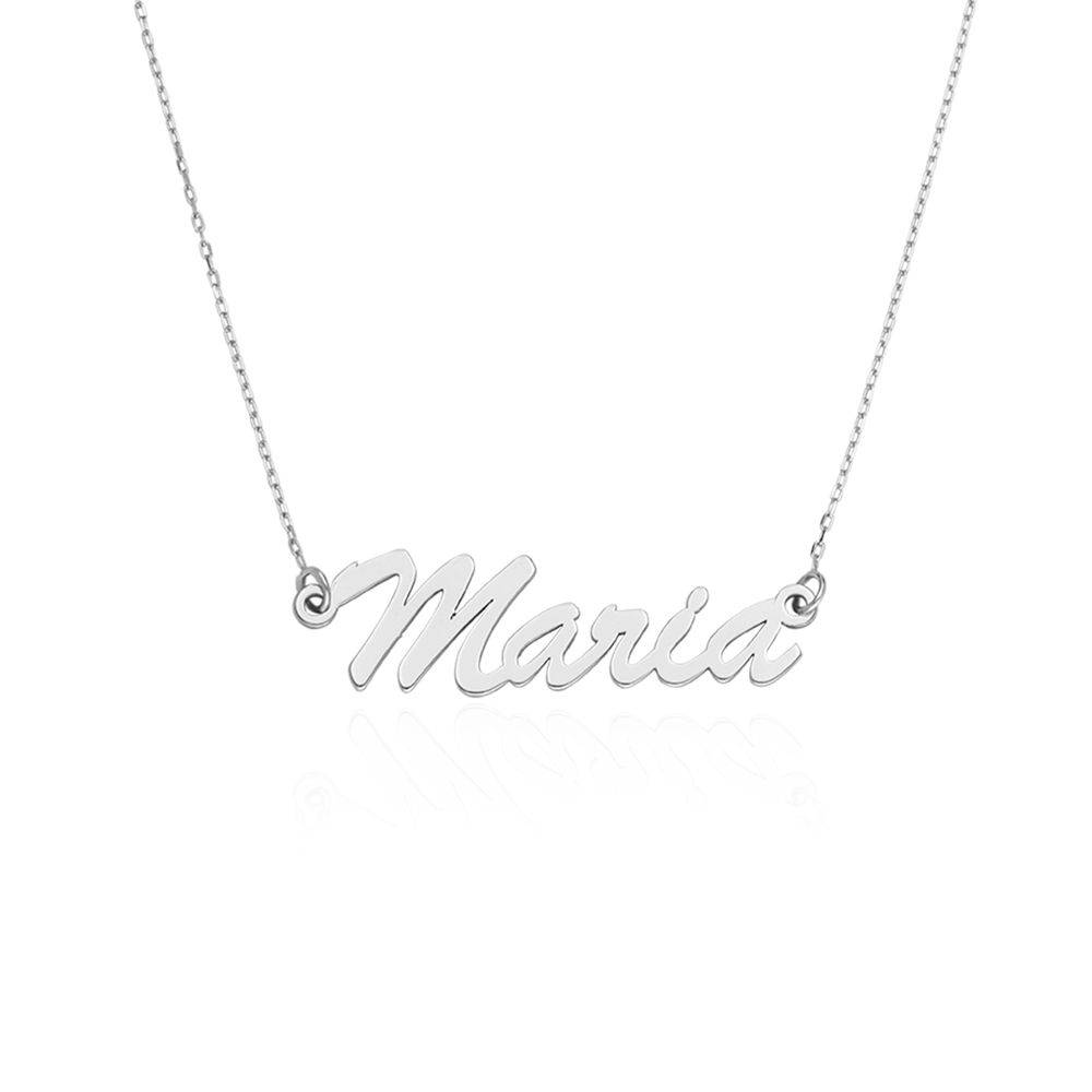 Collar con Nombre in Oro Blanco 14K-1 foto de producto