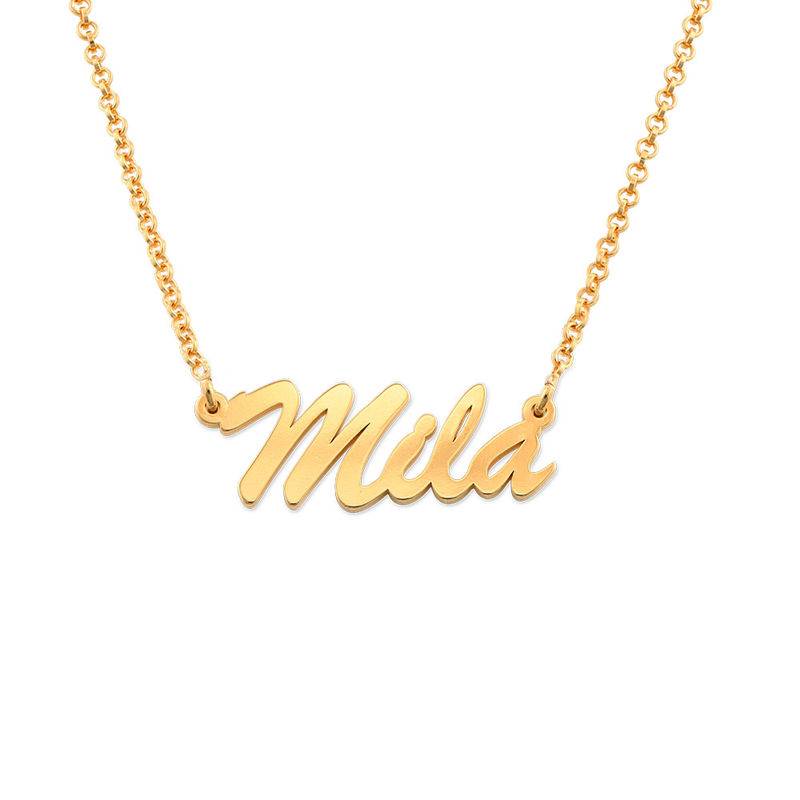 Collar con Nombre in Chapa de Oro-1 foto de producto