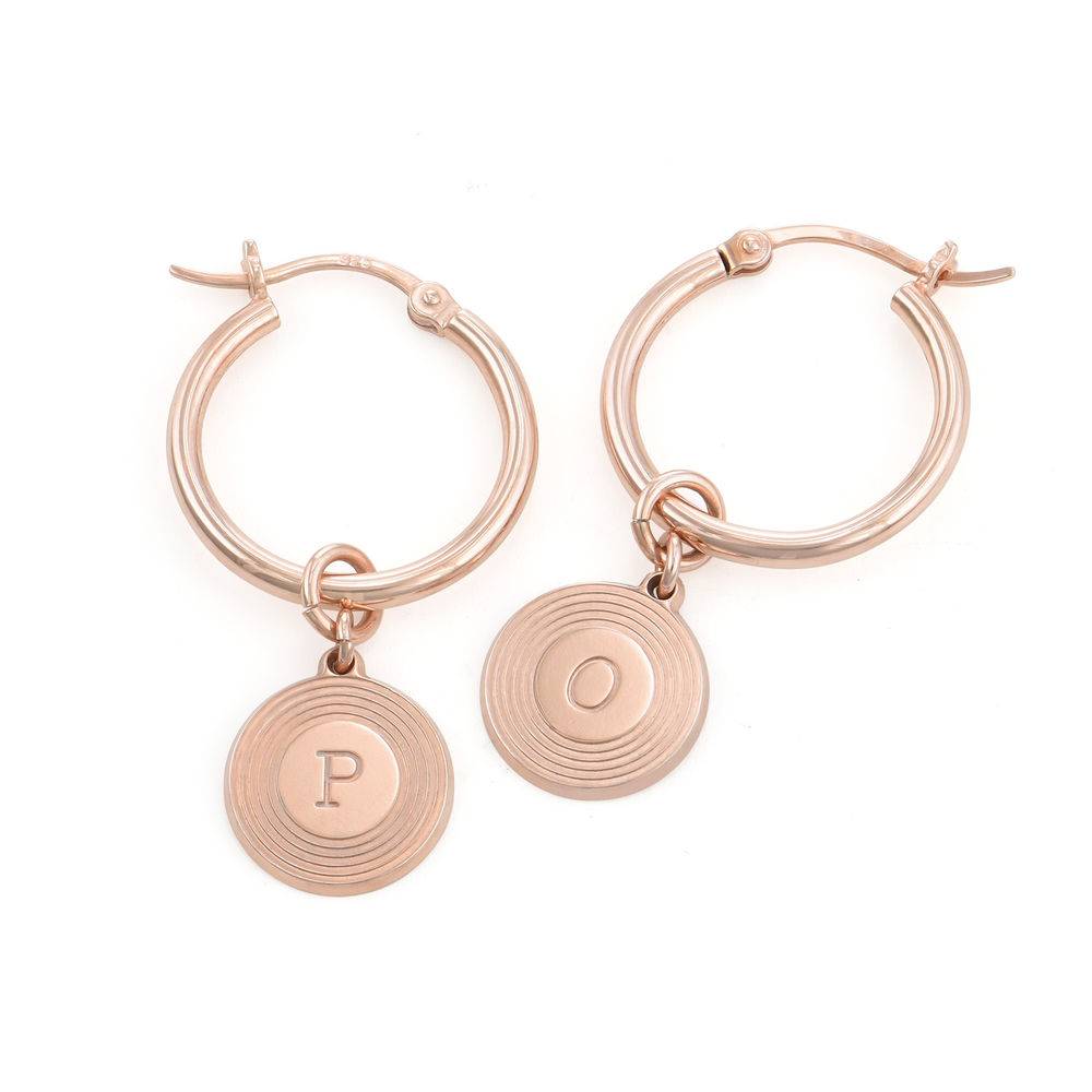 Pendientes Odeion con Inicial en Chapa de Oro Rosa-3 Pendientes Odeion con Inicial en Chapa de Oro Rosa-3 foto de producto
