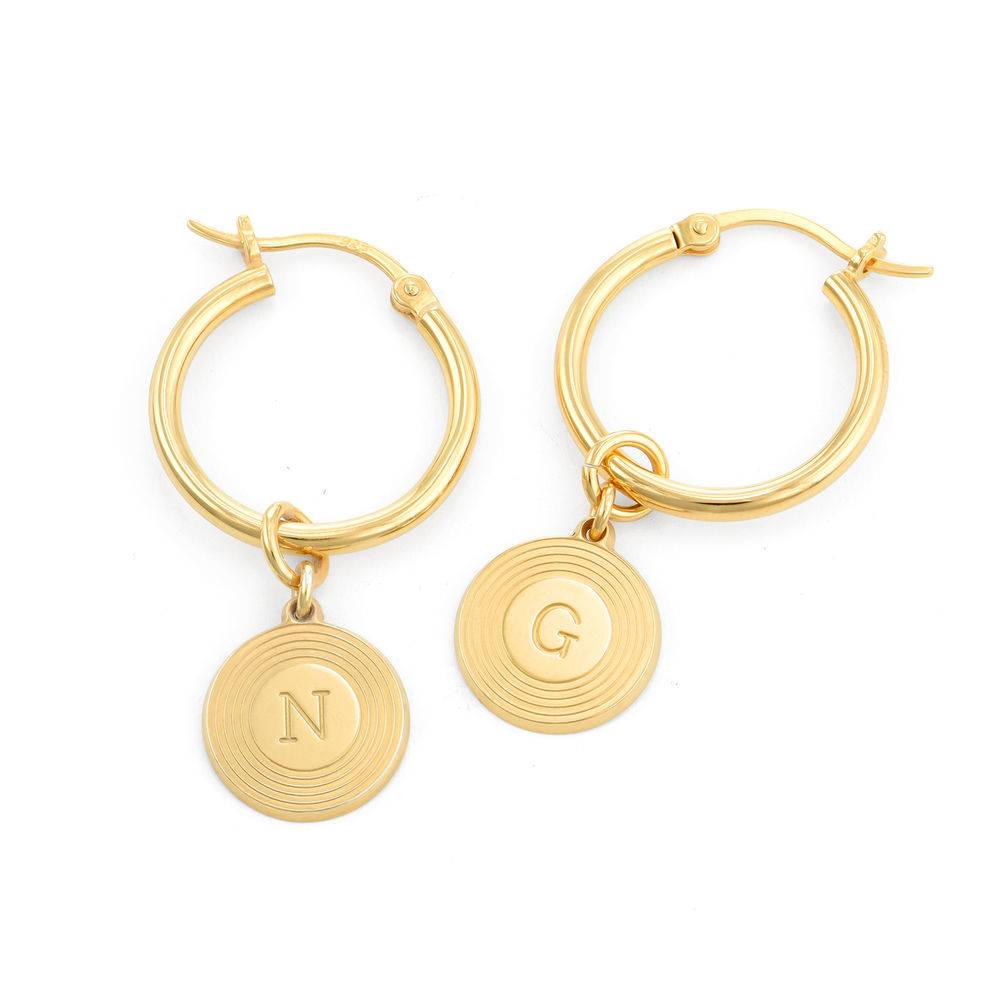 Pendientes Odeion con Inicial en Vermeil de Oro-2 Pendientes Odeion con Inicial en Vermeil de Oro-2 foto de producto