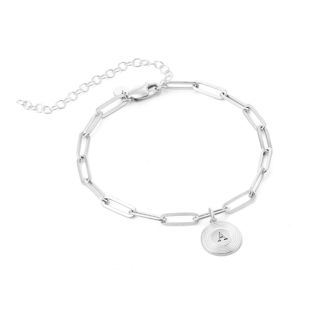 Pulsera / Tobillera de Eslabones Odeion con Inicial en Plata Esterlina-3 foto de producto