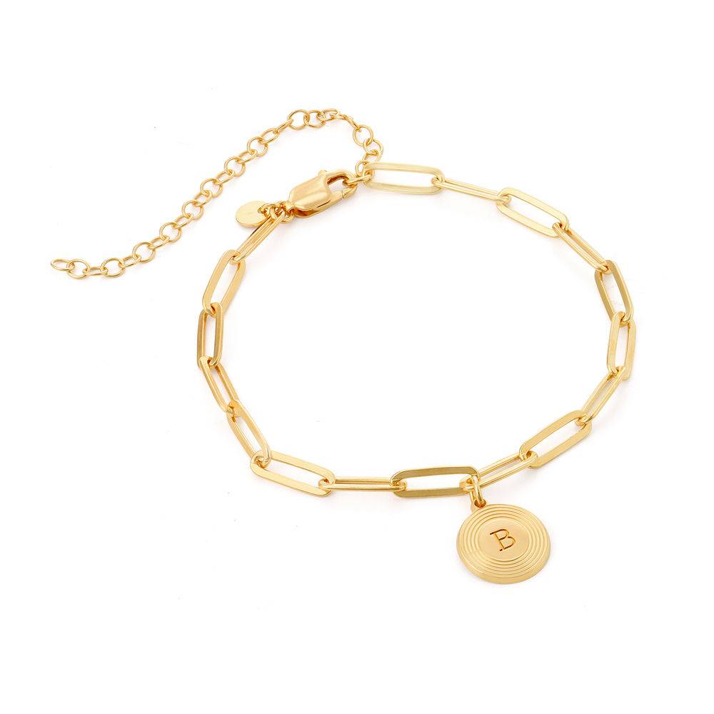 Pulsera / Tobillera de Eslabones Odeion con Inicial en Vermeil de Oro-5 foto de producto
