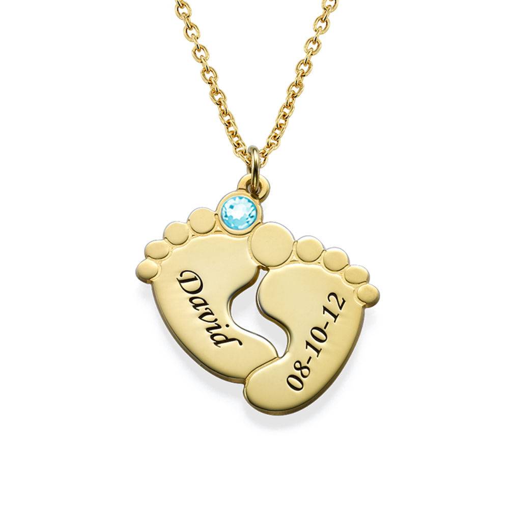 Collar Piecitos de Bebé en Baño de Oro-1 foto de producto