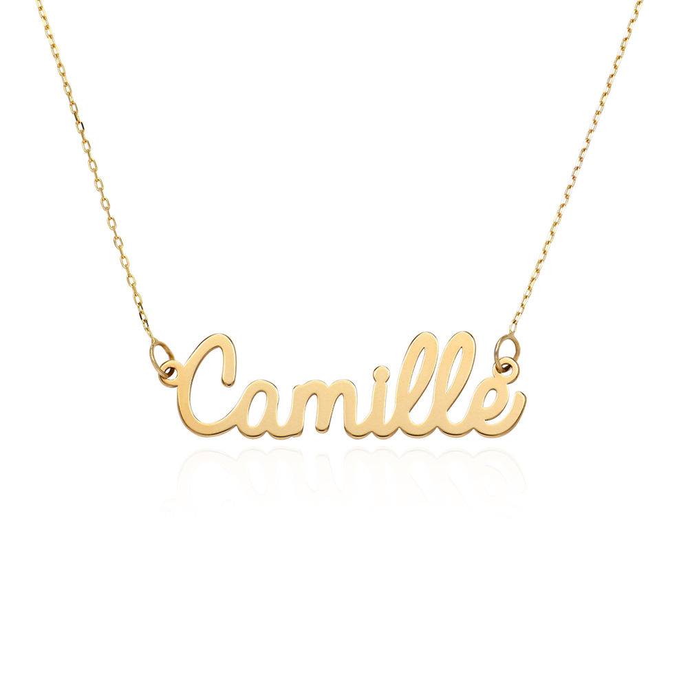 Collar con Nombre Cursivo en Oro Sólido 10K-1 foto de producto