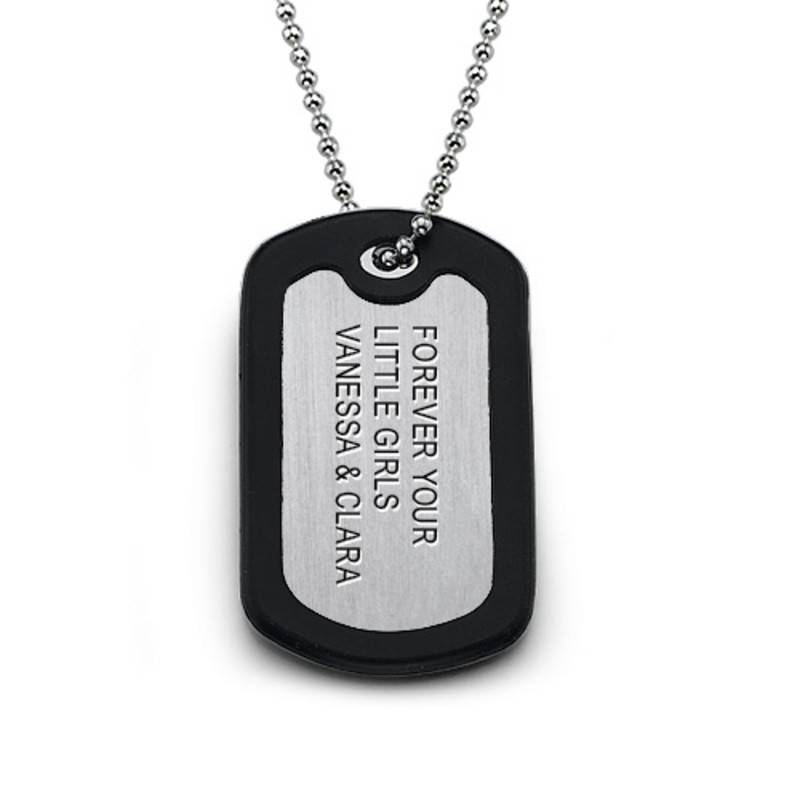 Collar de Placa de Identificación Personalizada para Hombre en Plata-2 Collar de Placa de Identificación Personalizada para Hombre en Plata-2 foto de producto