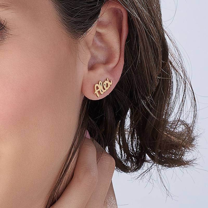 Pendientes Trepadores Personalizados en Chapa de Oro-2 foto de producto