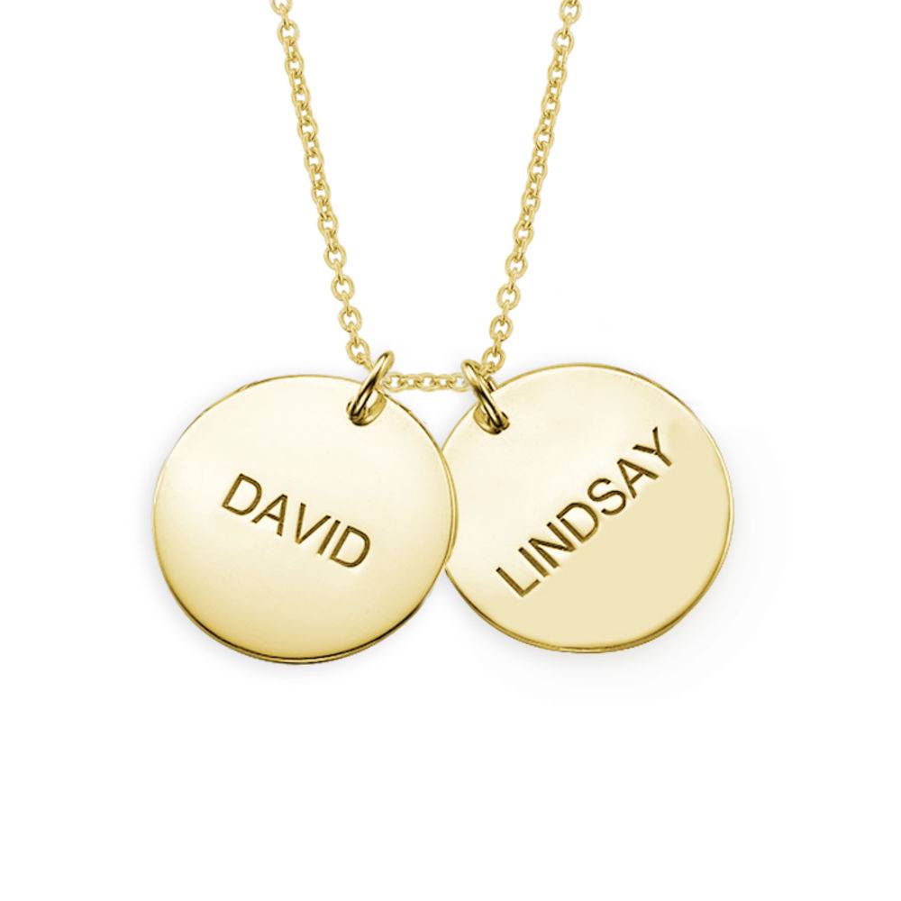 Una Joya para Mamá - Collar Personalizado con Disco en Chapa de Oro-1 foto de producto