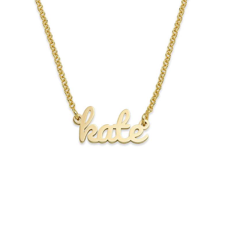 Collar con Nombre Estilo London en Chapa de Oro-2 foto de producto