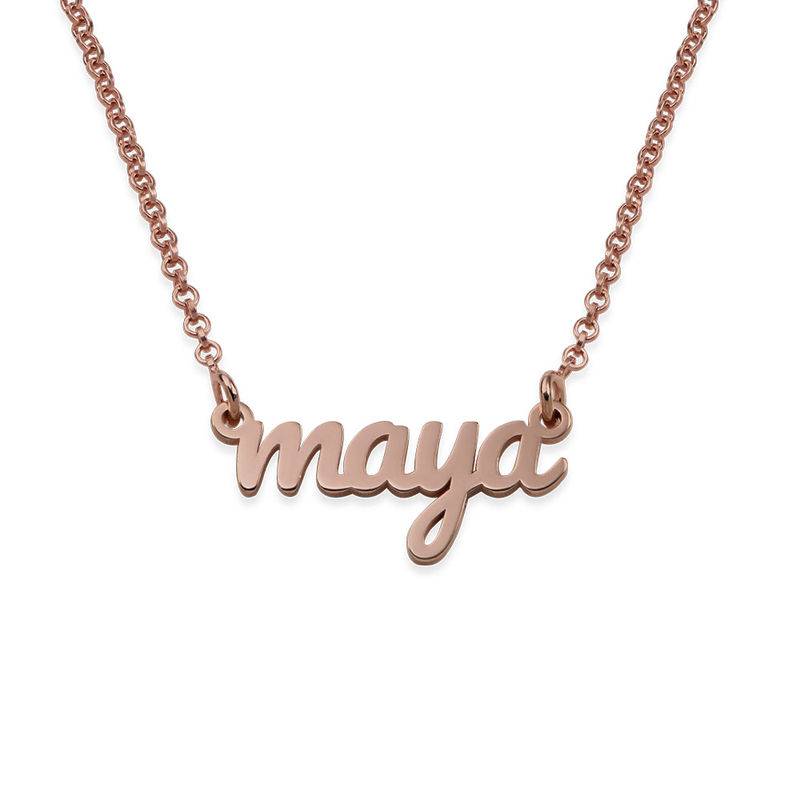 Collar con Nombre Estilo London en Chapa de Oro Rosa-1 Collar con Nombre Estilo London en Chapa de Oro Rosa-1 foto de producto