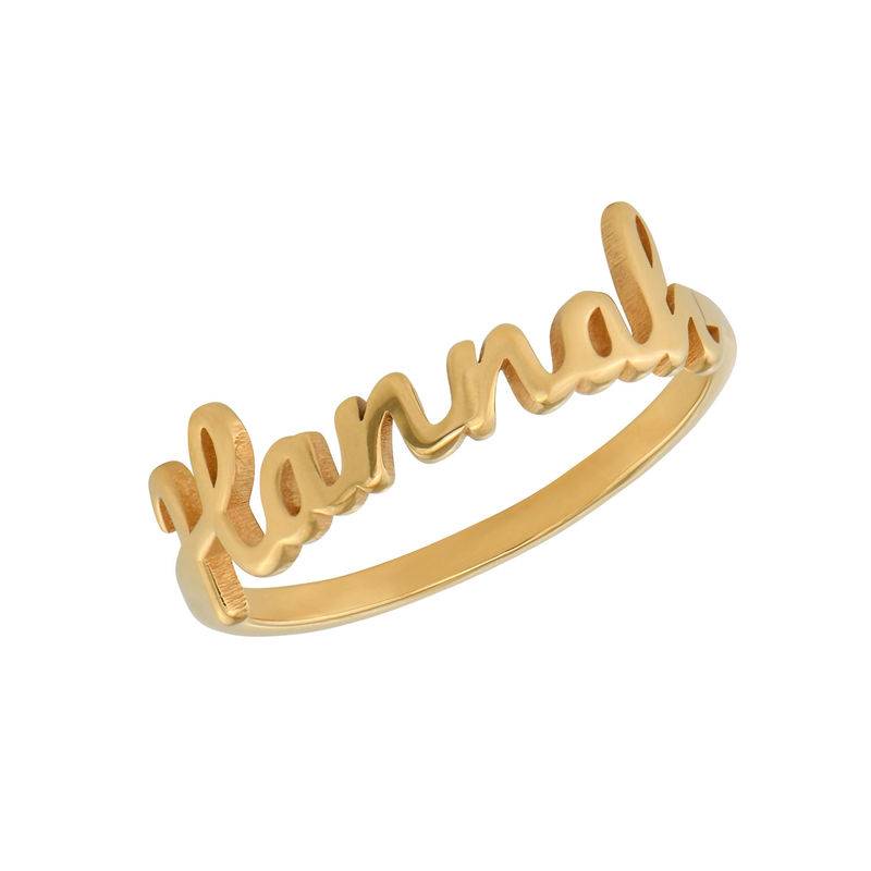 Anillo con Nombre Script en Baño de Oro-1 foto de producto