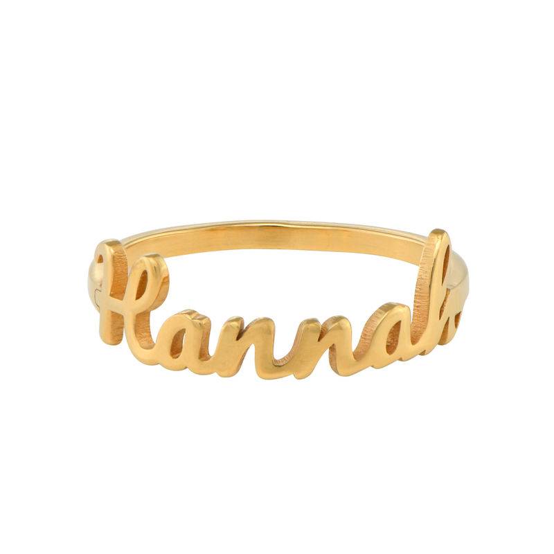 Anillo con Nombre Script en Baño de Oro-2 foto de producto