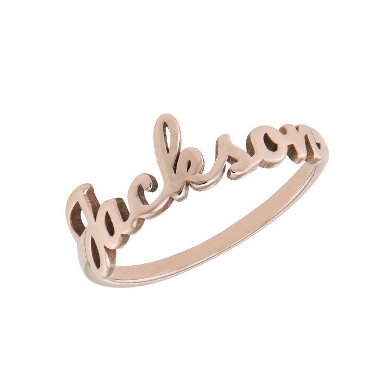 Anillo con Nombre Script en Chapa de Oro Rosa-1 Anillo con Nombre Script en Chapa de Oro Rosa-1 foto de producto