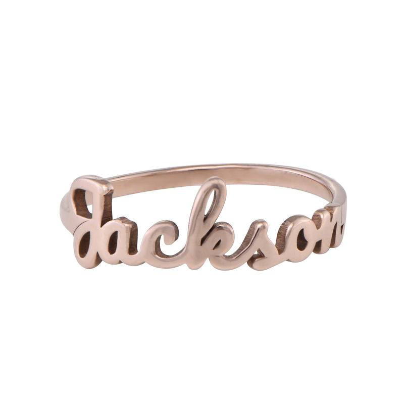 Anillo con Nombre Script en Chapa de Oro Rosa-2 Anillo con Nombre Script en Chapa de Oro Rosa-2 foto de producto