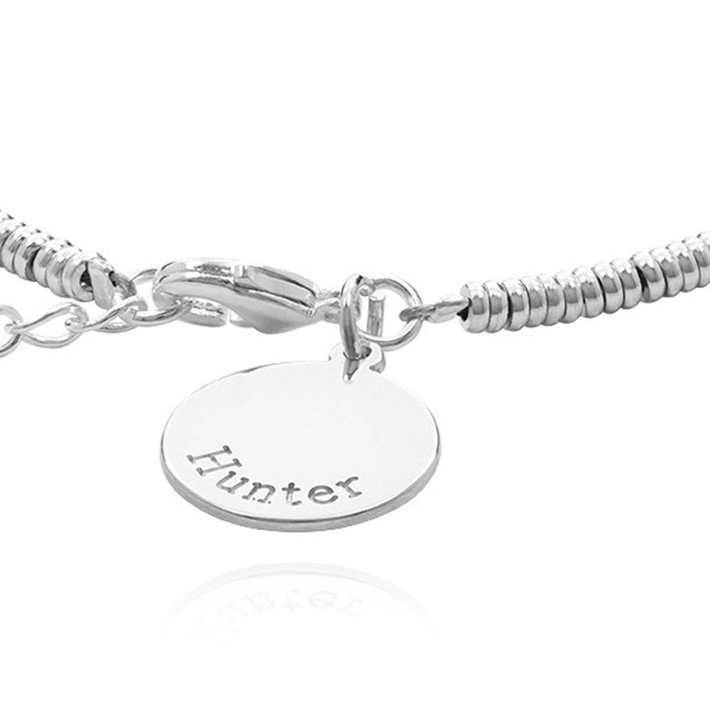 Pulsera / Tobillera de Cuentas Brisa Marina con Colgante Grabado en Plata Esterlina-3 Pulsera / Tobillera de Cuentas Brisa Marina con Colgante Grabado en Plata Esterlina-3 foto de producto
