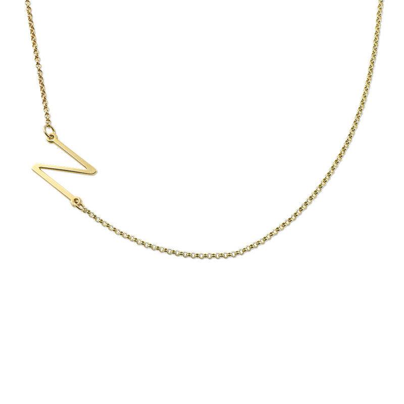 Collar con Inicial Lateral en Chapa de Oro-3 Collar con Inicial Lateral en Chapa de Oro-3 foto de producto