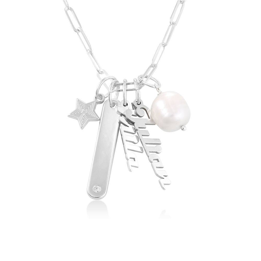 Collar de Eslabones con Nombre Siena en Plata Esterlina-6 foto de producto