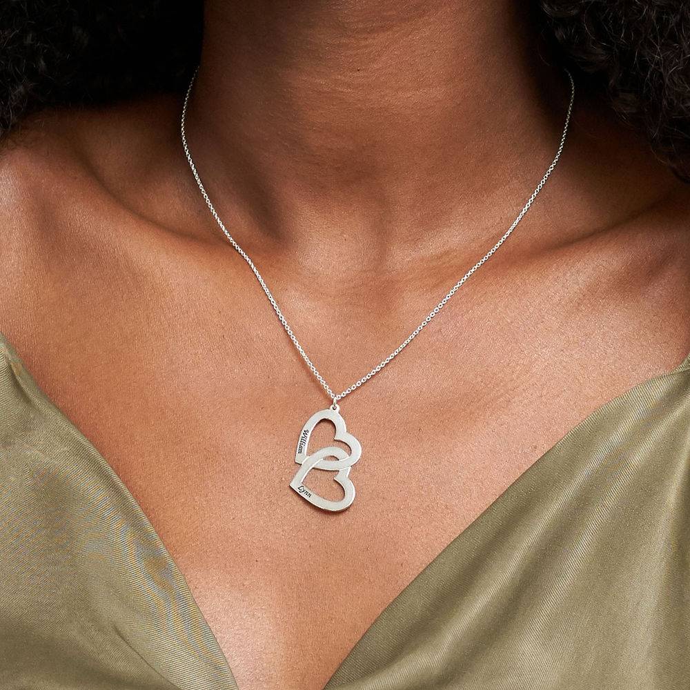 Collar Corazón en Corazón en Plata-4 Collar Corazón en Corazón en Plata-4 foto de producto