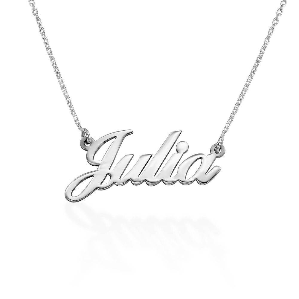 Collar con Nombre Hollywood Pequeño en Plata Esterlina-1 foto de producto